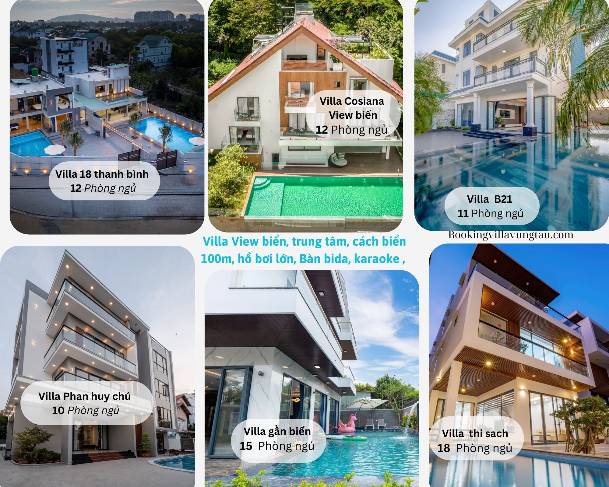 Villa 8 phòng ngủ vũng tàu